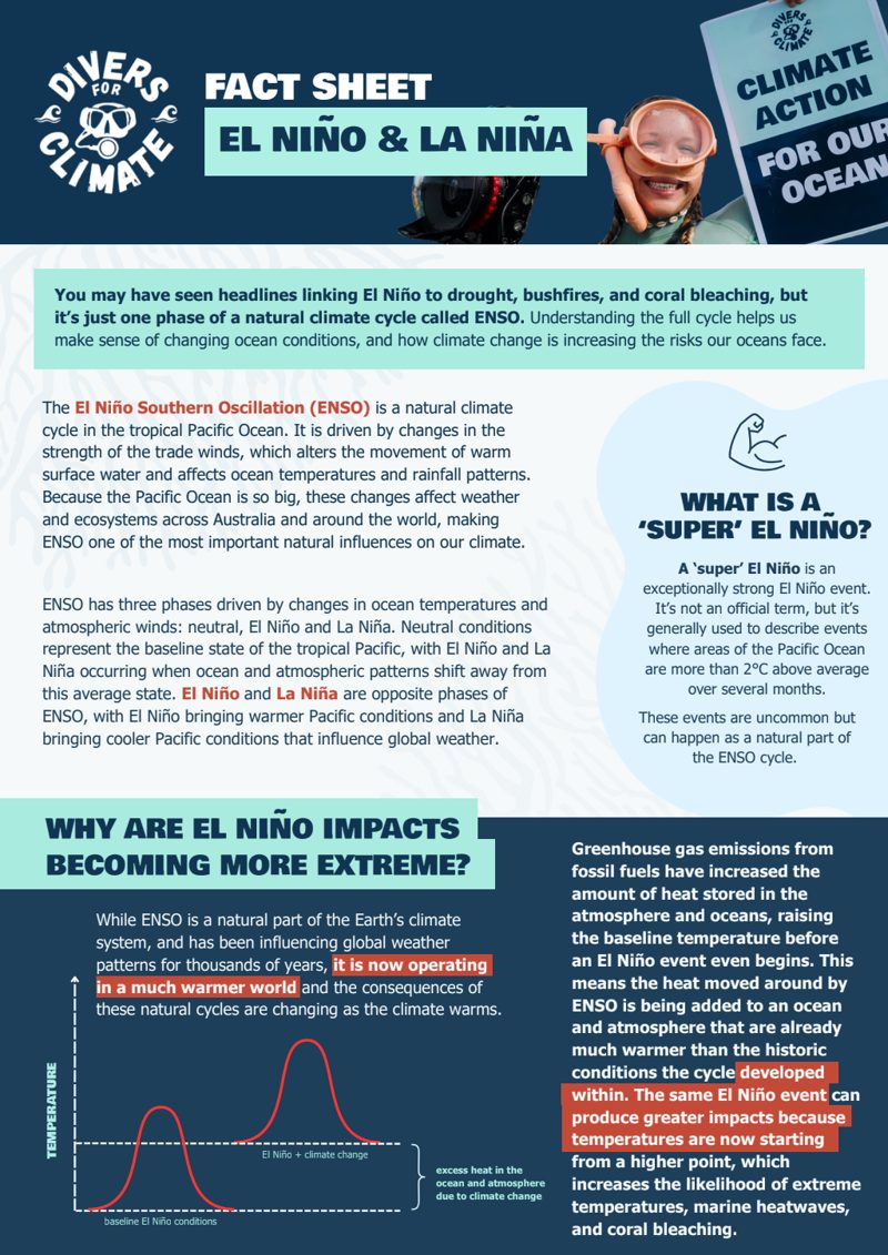 Cover of Fact sheet: El Niño