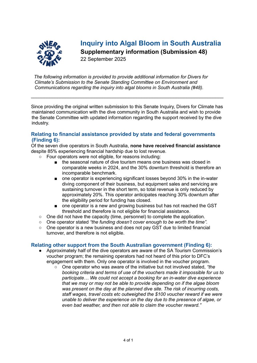 Cover of Submission 48 — supplementary information